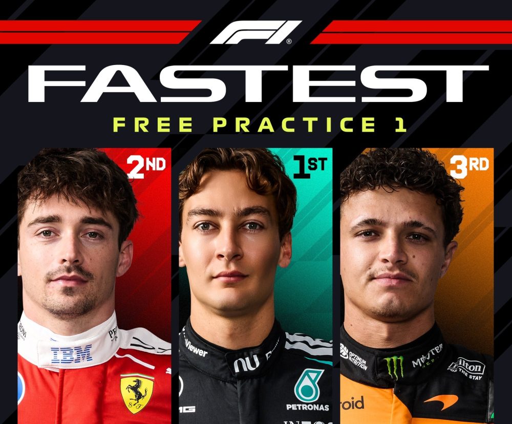 Imagem referente a Russell supera Leclerc e Norris e lidera treino livre do GP de Singapura da F1
