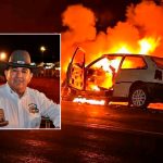Imagem relativa a Imperador do Rodeio morre após acidente em que moto e Gol pegaram fogo no Paraná