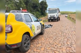 Tragédia: homem morre atropelado por caminhão da Prefeitura em obra rural de Coronel Vivida