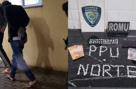 Guarda Municipal encontra 212 pedras de crack durante abordagem no bairro Brasília, em Cascavel
