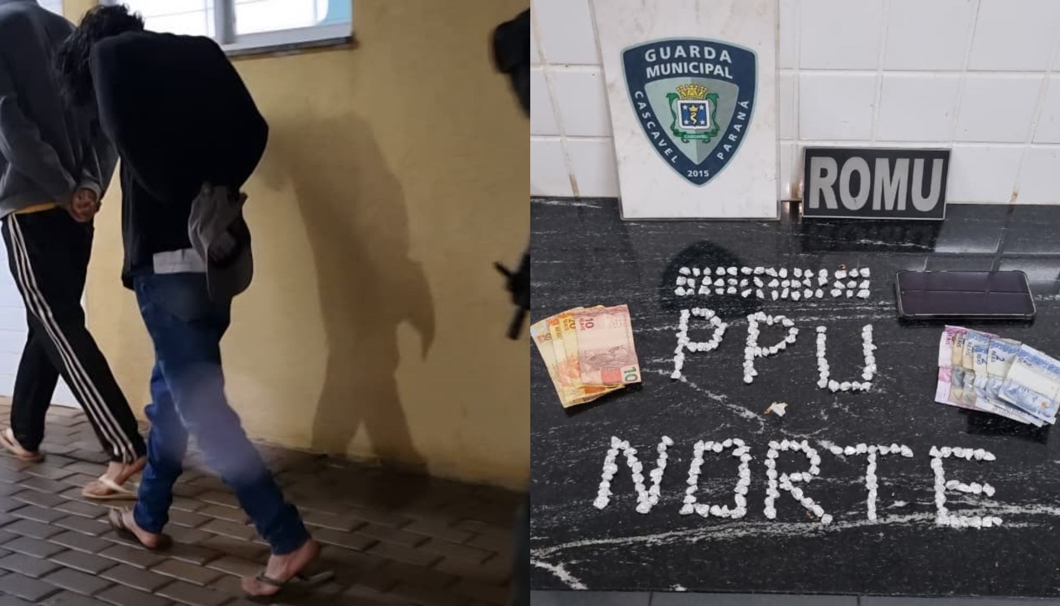 Guarda Municipal encontra 80 pedras de crack durante abordagem no bairro Brasília, em Cascavel