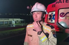 Aspirante do Corpo de Bombeiros explica dinâmica de acidente com três veículos na BR-277, em Cascavel Aspirante do Corpo de Bombeiros explica dinâmica de acidente com três veículos na BR-277, em Cascavel