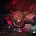 Imagem relativa a Dois homens ficam feridos após capotamento na BR-280, em Marmeleiro
