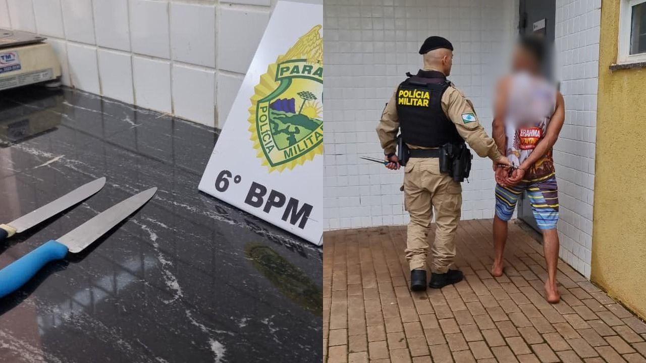 Padrasto e enteado venezuelanos brigam com faca no Bairro Riviera, em Cascavel