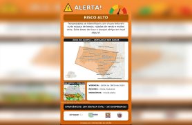 Cascavel está entre as cidades com risco alto de tempestades neste sábado (10)
