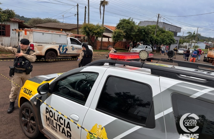 São Miguel do Iguaçu: homem é morto a tiros e colega fica gravemente ferido Imagem referente a São Miguel do Iguaçu: homem é morto a tiros e colega fica gravemente ferido