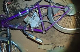Adolescente foge da PM em bicicleta motorizada e sofre queda durante perseguição em Missal