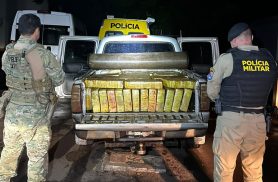 Quase uma tonelada de maconha é apreendida em veículo clonado na BR-163