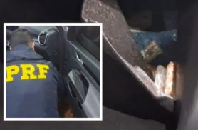 PRF apreende emagrecedores ocultos sob carpete de carro na BR-277 em Cascavel