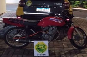 Adolescente de 17 anos tem motocicleta apreendida em Pato Branco