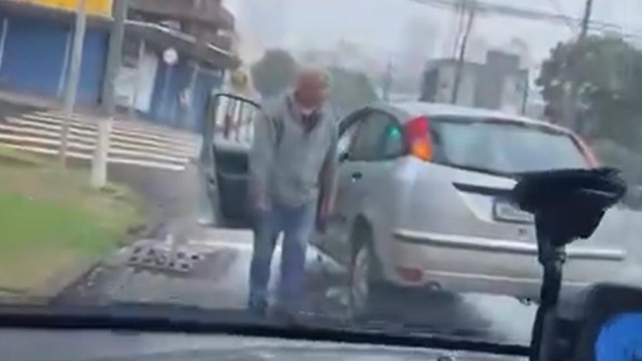 Novo vídeo mostra carro atingido por caminhão em fuga durante perseguição policial em Cascavel