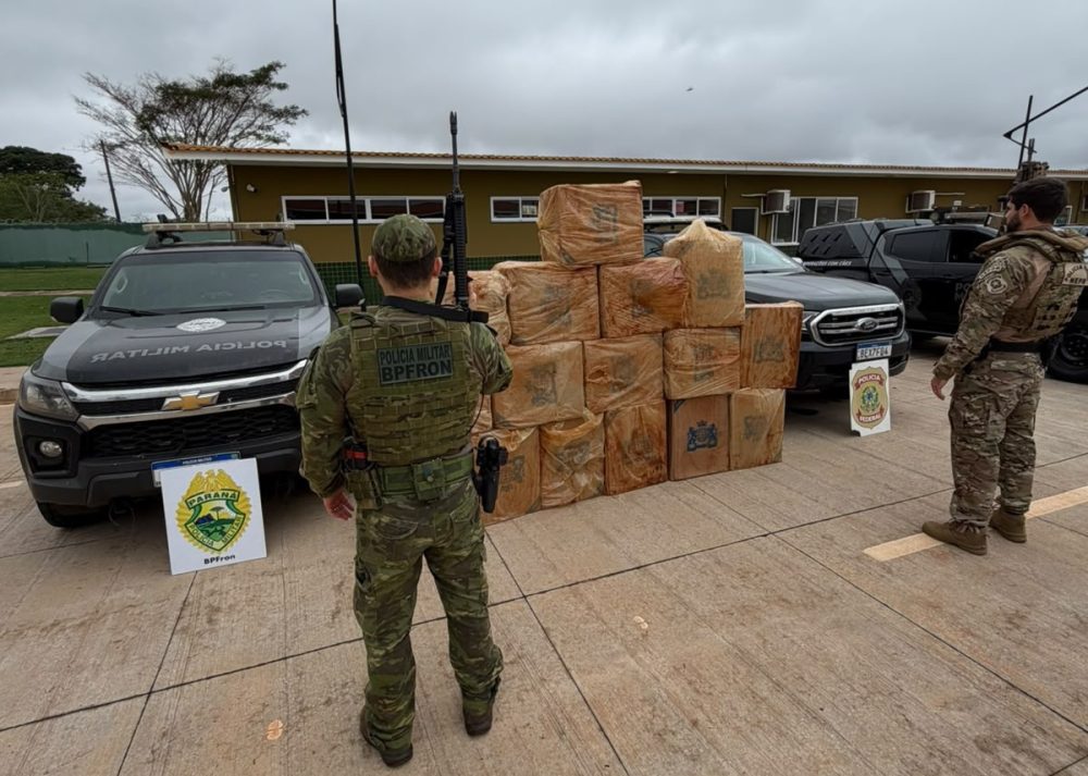 Imagem referente a BPFRON e Polícia Federal apreendem 800 pacotes de cigarros contrabandeados em área rural de Mercedes