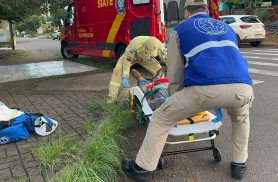 Homem fica ferido na Rua Mário Katuo Kato depois de cair na rua