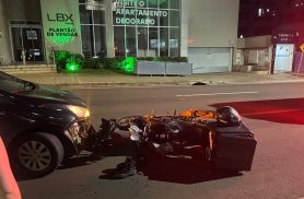 Motociclista fica ferido em batida com HB20 na região central de Cascavel