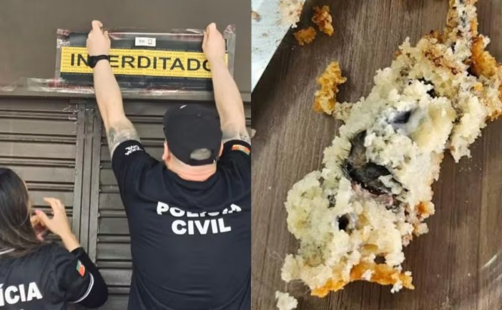Imagem referente a Dona de fábrica de alimentos é presa em flagrante após cliente encontrar rato morto dentro de bolo