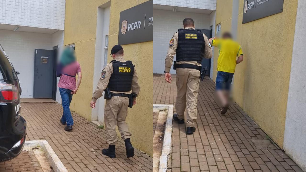 Suspeitos de estelionato são encaminhados à Delegacia após compras em nome de construtora em Cascavel