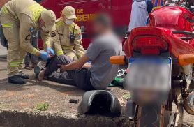 Motociclistas ficam feridos em acidente de trânsito no Brasília