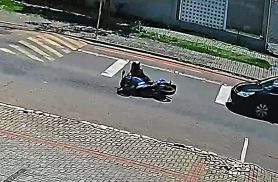 Veja como ocorreu acidente que deixou jovem com a clavícula quebrada em Cascavel