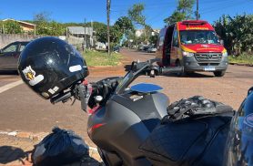 Acidente entre Montana e moto Yamaha Fazer mobiliza Siate em Cascavel neste domingo