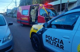 Jovem de 19 anos ferida por arma branca no abdômen e no glúteo pede ajuda no Bairro Morumbi, em Cascavel