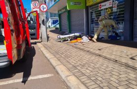 Homem fica ferido após ser agredido no Centro de Cascavel