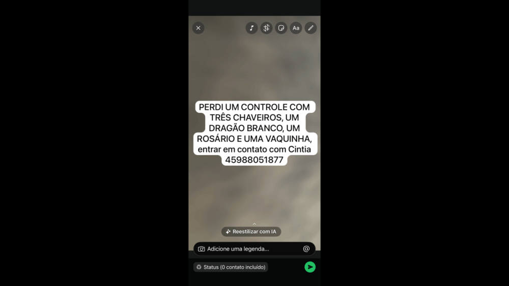 Foi perdido um controle no bairro Parque São Paulo Imagem referente a Foi perdido um controle no bairro Parque São Paulo