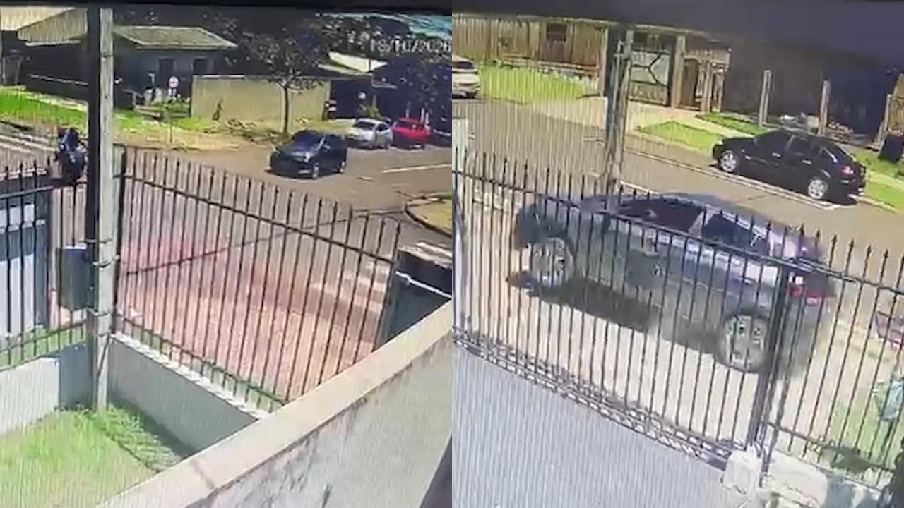 Vídeos: Ao desviar de moto, carro sai da pista e derruba poste no Coqueiral