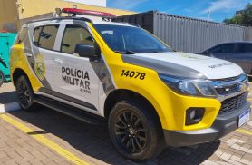 Homem é preso pela PM por ameaça e levado à delegacia em Cascavel