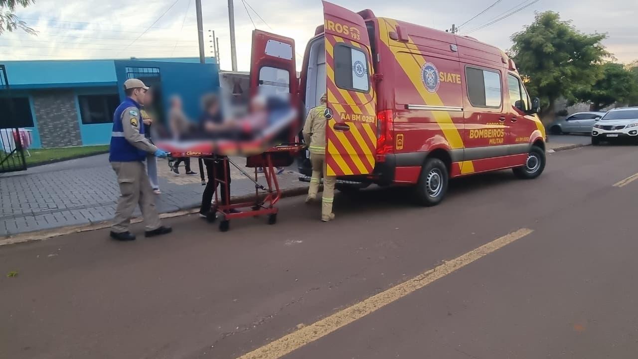 Queda mobiliza Siate para socorrer idosa de 100 anos no Bairro Coqueiral, em Cascavel