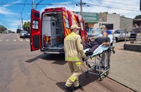 Motociclista fica ferido após colisão com C4 no Bairro Interlagos