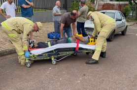 Jovem fica ferido em batida entre moto e Haval em Cascavel