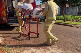 Idosa é socorrida com lesão no tornozelo após queda no Santa Felicidade