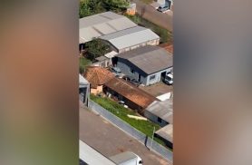 Helicóptero Falcão 14 localiza caminhonete com sinais de adulteração em Santa Tereza do Oeste