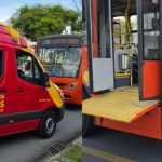Imagem relativa a Homem sai de distribuidora, tenta atravessar avenida e é atropelado por ônibus biarticulado