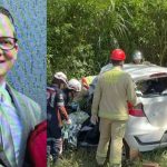Imagem relativa a Motorista morre após carro colidir com carreta na PR-218; esposa é resgatada de ferragens