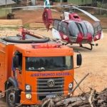 Imagem relativa a Trabalhador prende braço em correia de silo e é socorrido de helicóptero com fratura e laceração