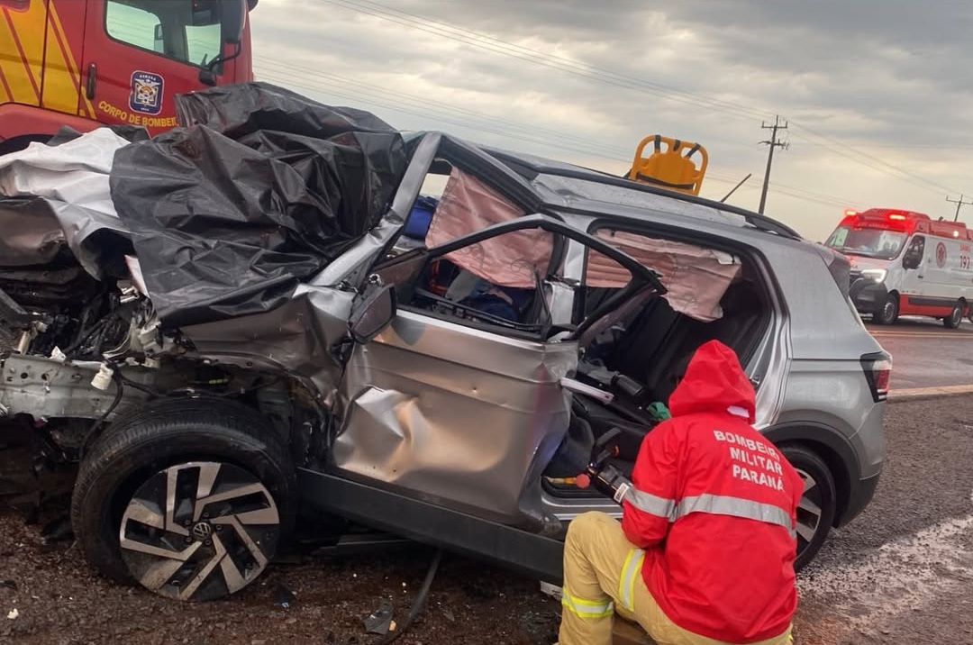 Mulheres que vieram a Cascavel para comprar carro sofrem acidente com morte na PR-239