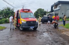 Grave acidente é registrado na Rua Carlos de Carvalho Grave acidente é registrado na Rua Carlos de Carvalho