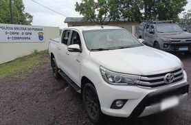 Caminhonete furtada no Rio Grande do Sul é recuperada pela PM em Capitão Leônidas Marques