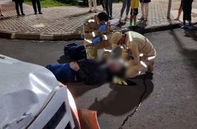 Motociclista de 53 anos fica ferido em colisão com Montana na região sul de Cascavel