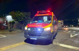 Acidente em Cascavel deixa motociclista ferido no cruzamento das ruas Ipanema e José de Oliveira