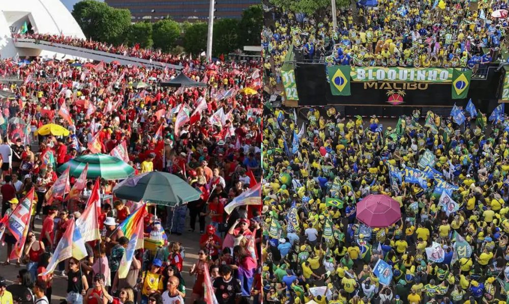 Imagem referente a Em Brasília, atos por Lula e Flávio ficam a 2 km de distância