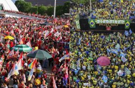 Em Brasília, atos por Lula e Flávio ficam a 2 km de distância