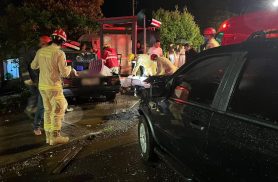 Muro é derrubado, mulher e criança ficam feridas em forte colisão no Floresta