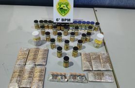 Homem é flagrado com 59 unidades de anabolizantes na rodoviária de Cascavel Homem é flagrado com 59 unidades de anabolizantes na rodoviária de Cascavel
