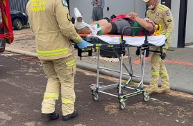 Homem sofre queda de escada e mobiliza Siate no Florais do Paraná