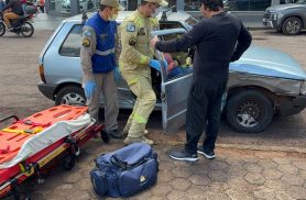 Acidente entre Uno e Onix mobiliza o Siate no bairro São Cristóvão em Cascavel