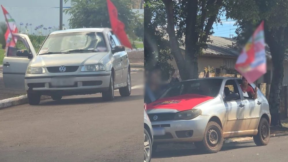 Imagem referente a Polícia Militar apura denúncia de bandeiraço com carros perto de local de votação em Catanduvas