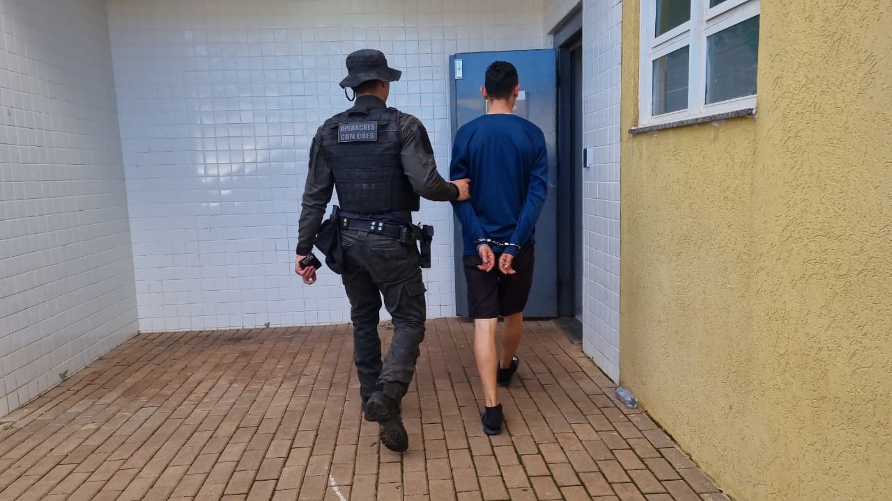 Guarda Municipal prende homem no Bairro Cancelli após agressões contra mulher e filhos