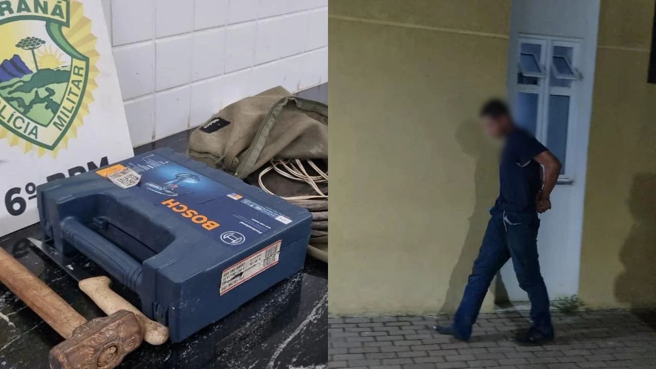Após furto em obra, ladrão foge por telhados, invade casa e chega a agredir mulher